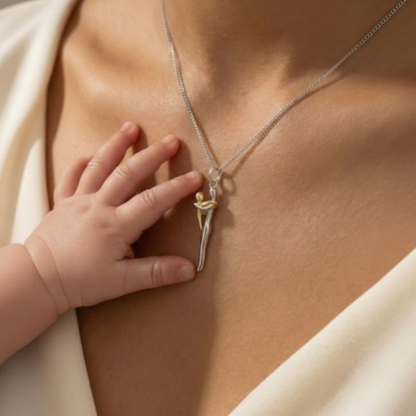 Collar Abrazo Eterno Madre e Hijo-Plata